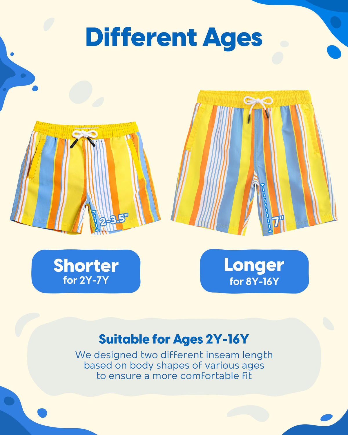 maamgic Boys Swim Trunks Toddler Swim Shorts Little Boys Bathing Suit Swimsuit Toddler Boy Swimwear