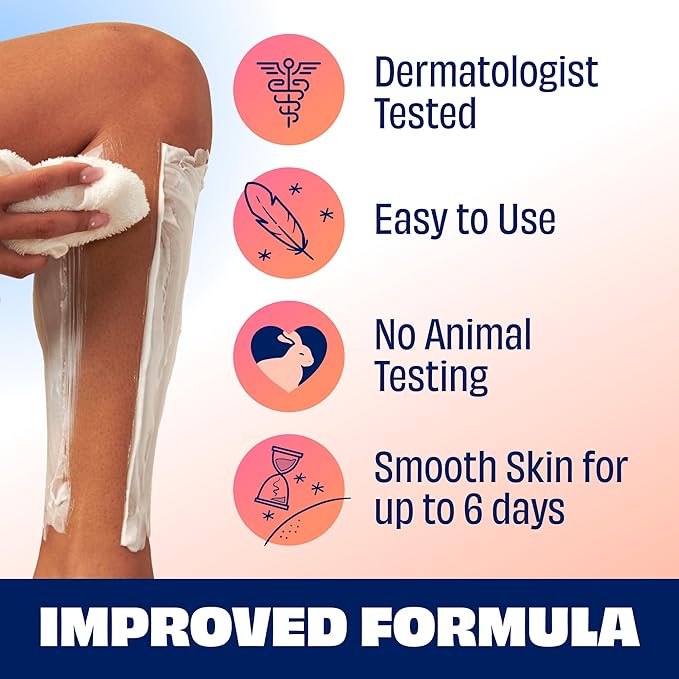 Nair Sensitive Shower Cream Hair Remover with Natural Coconut Oil and Vitamin E, Body Hair Removal Cream, 12 oz (Pack of 2)