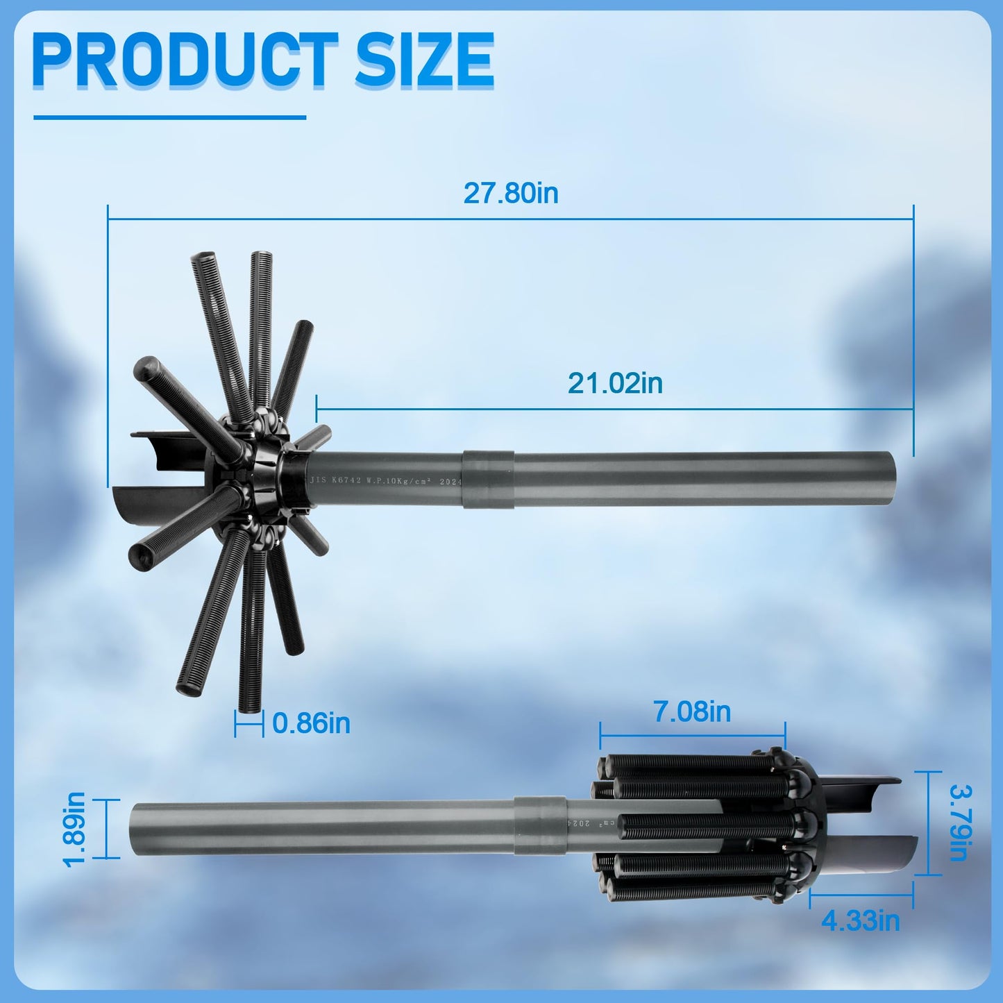 SX244DA Lateral Assembly with Center Pipe for Hayward s244t Sand Filter Tank, Pool Threaded Lateral Compatible with Hayward S244TC, S270T, S270T2 Sand Filter, Spa Pool Sand Filter Replacement Parts
