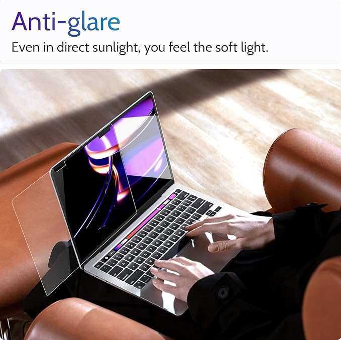 Peslv 3-Pack Anti Blue Light Screen Protector for MacBook Air 15 Inch(2023-2026, M2 M3 M4 M5)-A3448 A3241 A3114 A2941, 15.3" Mac Laptop Glare Filter Uv Blocker Shield Cover Eye Protection Film