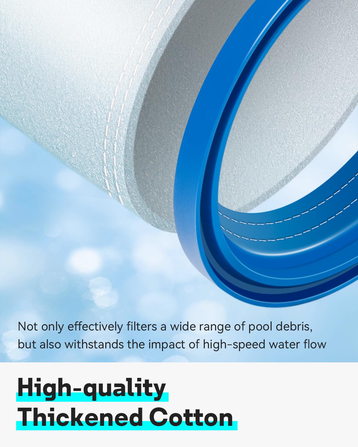 Leemone X-treme Multilayer Filter Bag Compatible with Pool Blaster Max, Max CG, Catfish Ultra, iVac 250, iVAC C2, Volt FX-4 Pool Vacuum, Thickened Cotton & Solid Structure, P30X022XF /PBW022XF 3 Pack