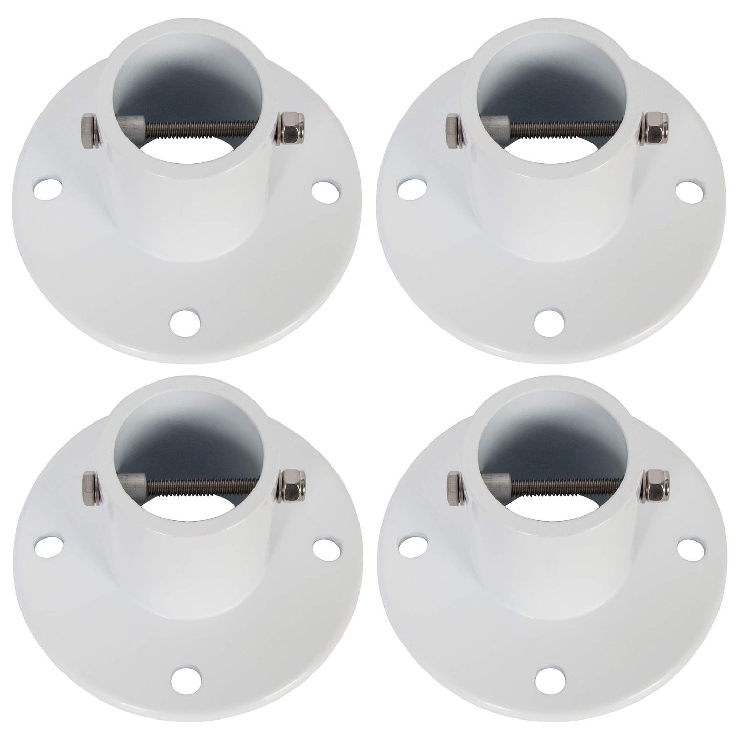 KUAFU Aluminum Slide Deck Flange w/Flange Bolt Diameter of 1.9" for Inground Swimming Pools (4 Pack)