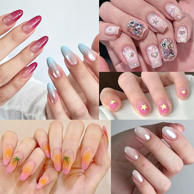 100Pcs Soft Nail Sponges for Ombre, Gradient Effect White Nail Art Sponges With Grabbing Pen 6Pcs Wedge Sponges Aura Nails Ombre Nail Brush Professional Accessories Manicure Salon Supplies