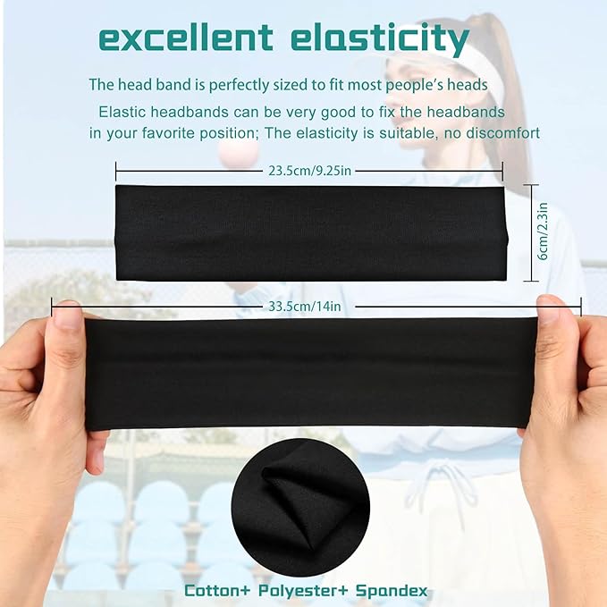 Headbands for Women Non Slip Head Bands for Women's Hair cute elastic womens headbands Soft Cotton Cloth Fashion floral headband for women for Daily Workout Sports Running Yoga