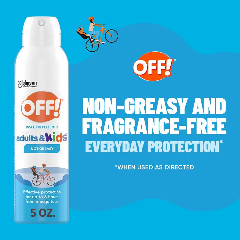 OFF! Insect Repellent Aerosol for Adults & Kids, Fragrance-Free Picaridin Bug Spray for Everyday DEET-Free Protection from Mosquitoes and Ticks, 5 oz