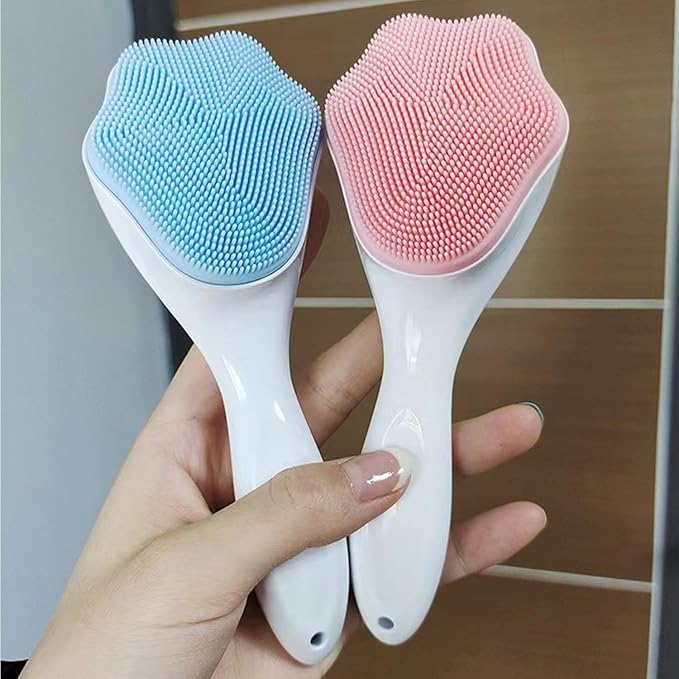 Silicone Face Scrubber and Exfoliator Brush - Facial Cleansing Brush for Blackhead, Acne, Pore, Cradle Cap - Deep Cleaning Skin Care 4 Pack
