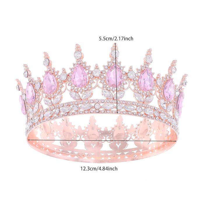 Queen Crown for Women Crystal Tiara for Women Rhinestone Wedding Headband for Bride Hair Accessories for Costume Birthday Party Prom Gifts