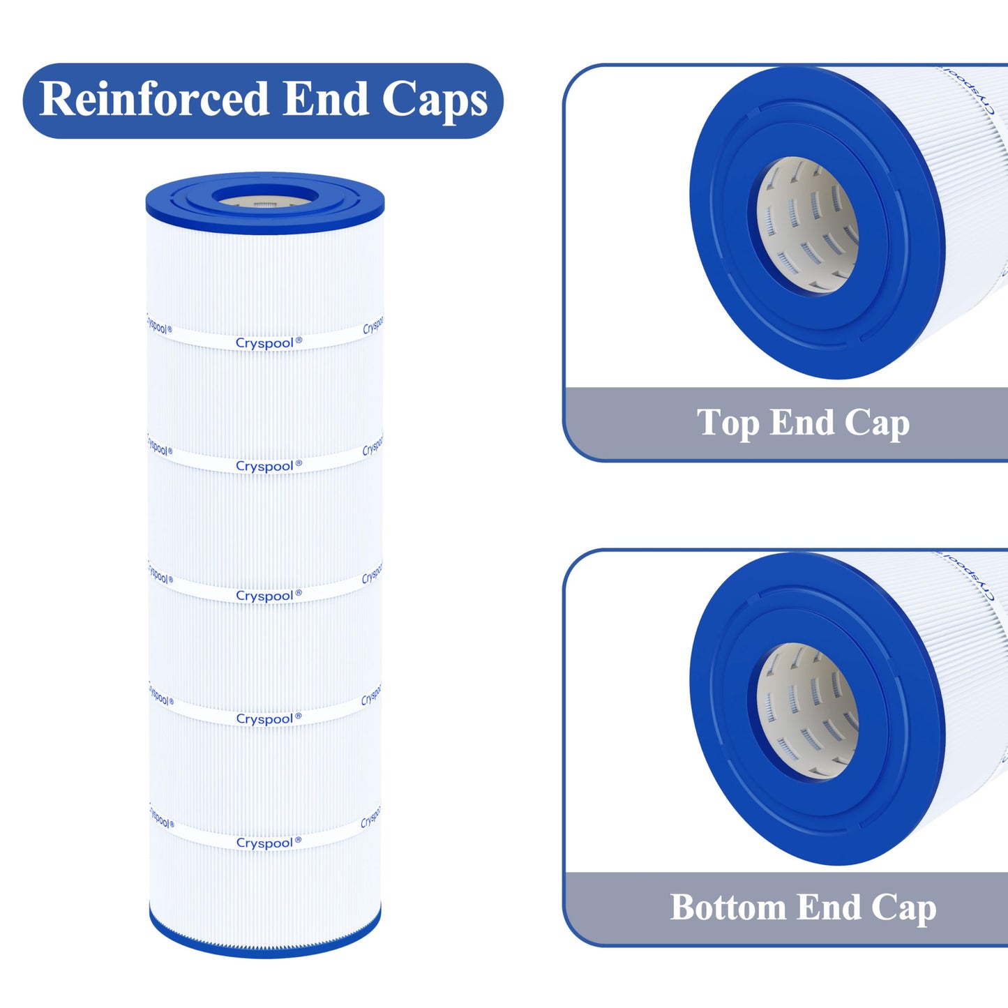 Cryspool® 08060 Filter Compatible with CX1750RE, C1750, C1750E, C1900RE, PA175, C-8417, FC-1294, 817-0175P, 175 Sq. Ft Pool Filter Cartridge, 1 Pack