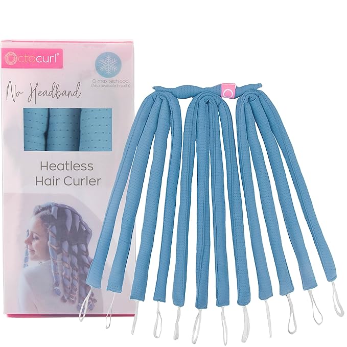 Octocurl No Headband Heatless Curlers for Medium to Thin Hair Ã¢ÂÂ Lightweight Curling System for Controlled, 360ÃÂ° Heat-Free Curls