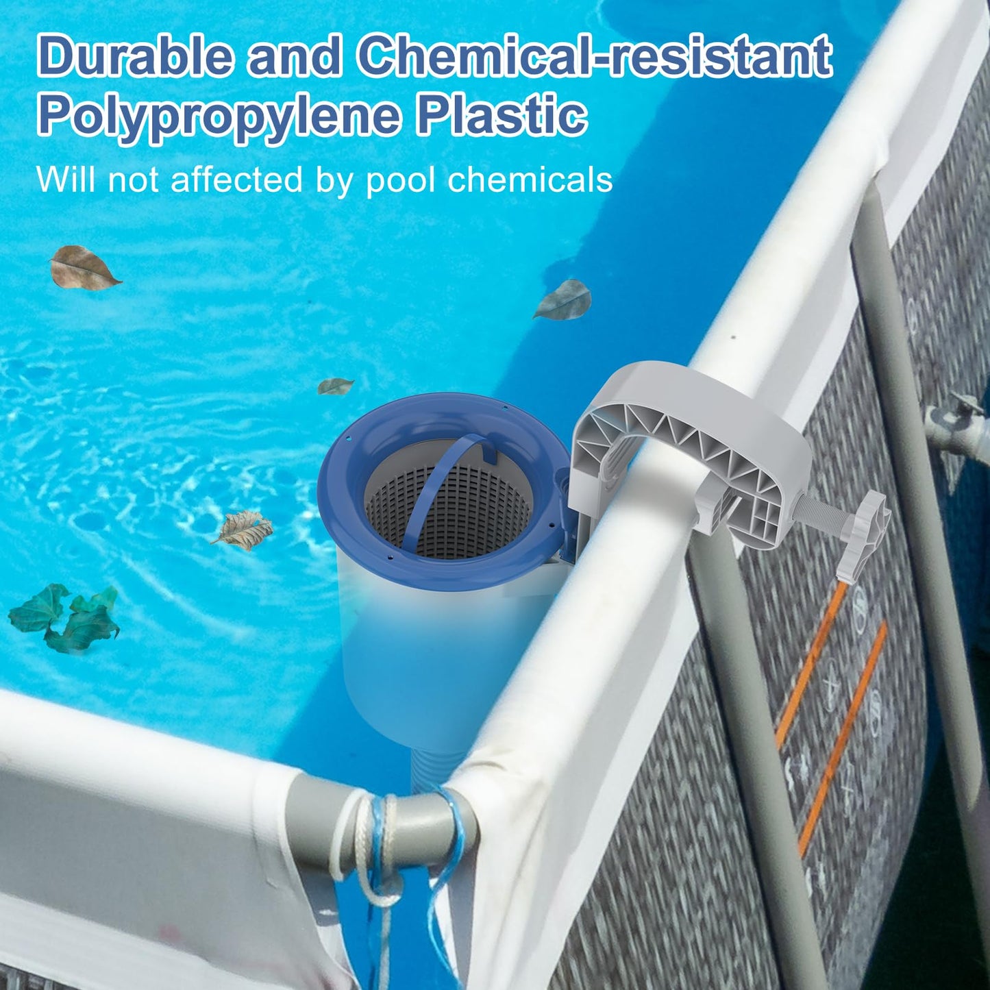 Sepetrel Above Ground Pool Surface Skimmer, Wall Mount Pool Maintenance Accessories for Inflatable Collars, Tubular & Metal Frame Pools, Floating Skimmer Basket - Efficiently Removes Debris