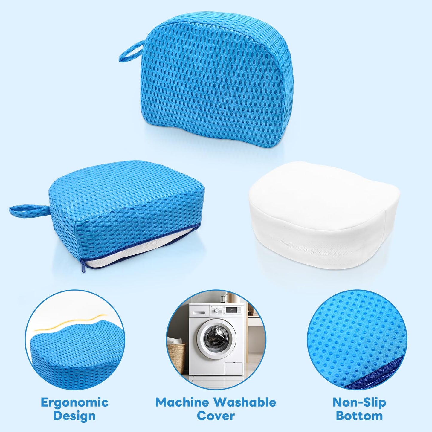 Luxury Extra Thick Weighted Hot Tub Booster Seat for Adults, Premium 3D Air Mesh Spa Cushion, Non-Slip Micro Dot Base, Quick-Dry Heavy-Duty Spa Seat Riser for Indoor & Outdoor Use