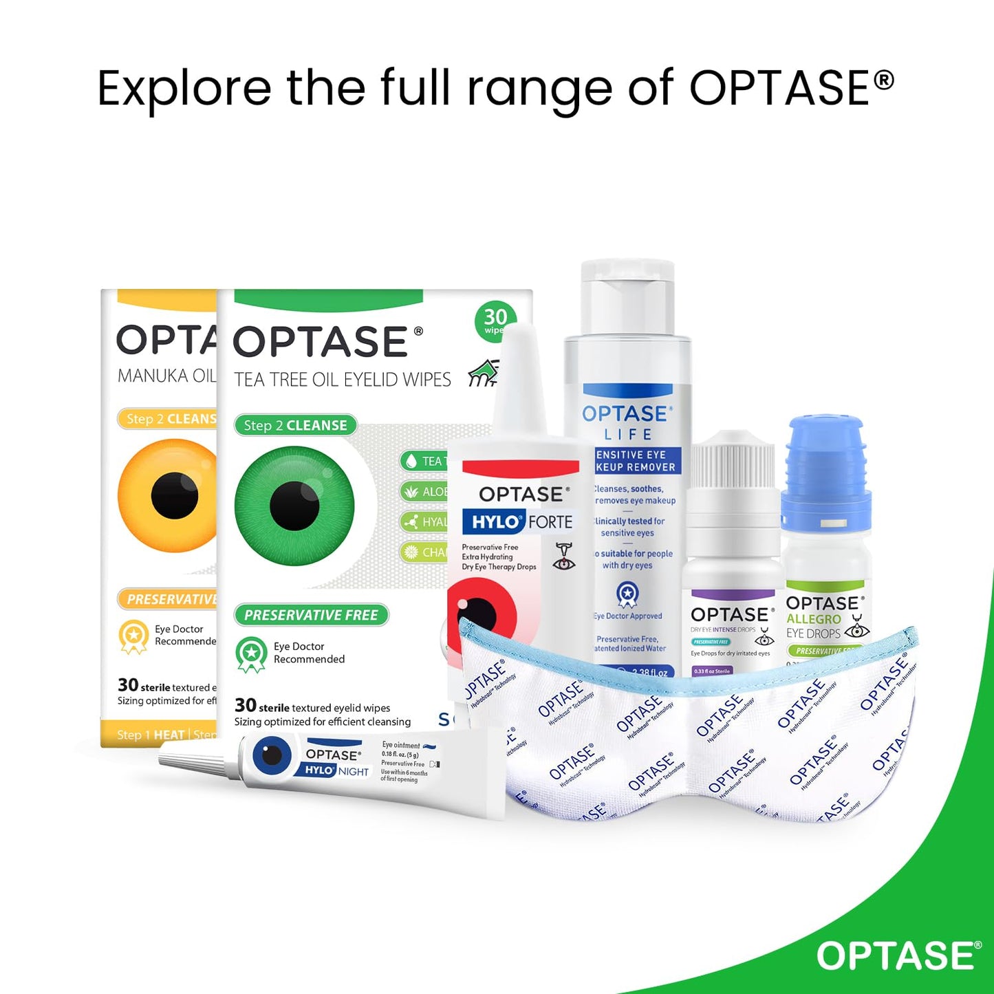 OPTASE TTO Eyelid Cleansing Wipes, 30 Count – Individually Wrapped Tea Tree Oil Eyelid Wipes – Preservative-Free Formula for Daily Use – Eye Doctor Recommended Tea Tree Eye Lid Cleanser