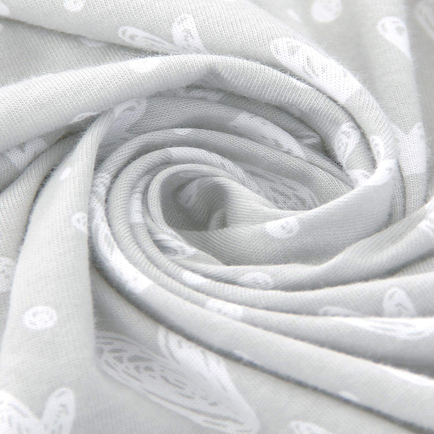 Bassinet Sheets Compatible with Ezebaby, whiffee, Nawahev and besrey Bassinet Bedside Sleeper, 2 Pack, 100% Cotton Fitted Sheets, Grey and White Print for Baby