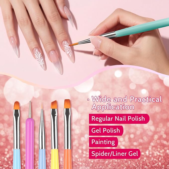 Christmas Gel Polish, 9 Colors Ombre Patting Gel Nail Polish Palette, 100 Sponges 6 Brushes 1Grabber, Blending Color Gradient Painting Nails Art, No Wipe, UV/LED Cured (Set 06)