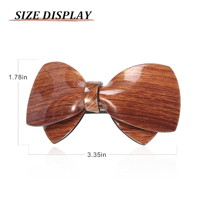 Hair Barrettes For Women - 3Pcs Butterfly Barrettes for Thick Hair French Design with Beautiful Lines Elegant and Stylish - Perfect Hair Accessories for Women (muwen)