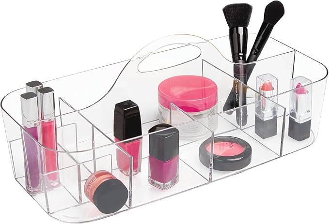 iDesign Recycled Plastic Cosmetic Organizer Tote, The Clarity Collection Ã¢ÂÂ 14.5Ã¢ÂÂ x 7Ã¢ÂÂ x 5.75Ã¢ÂÂ, Clear Bin