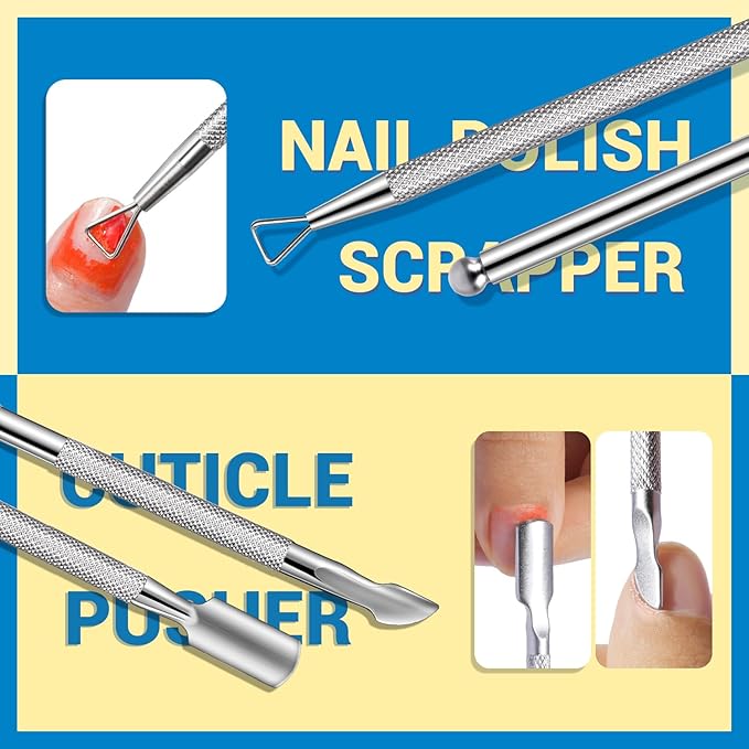 TsMADDTs Nail Polish Remover Kit with 2 pcs Nail Soaking Bowls Manicure Bowls for Hands, Cuticle Remover Tools, Cuticle Oil, Files, Buffers, Brush, Dip Removal Kit