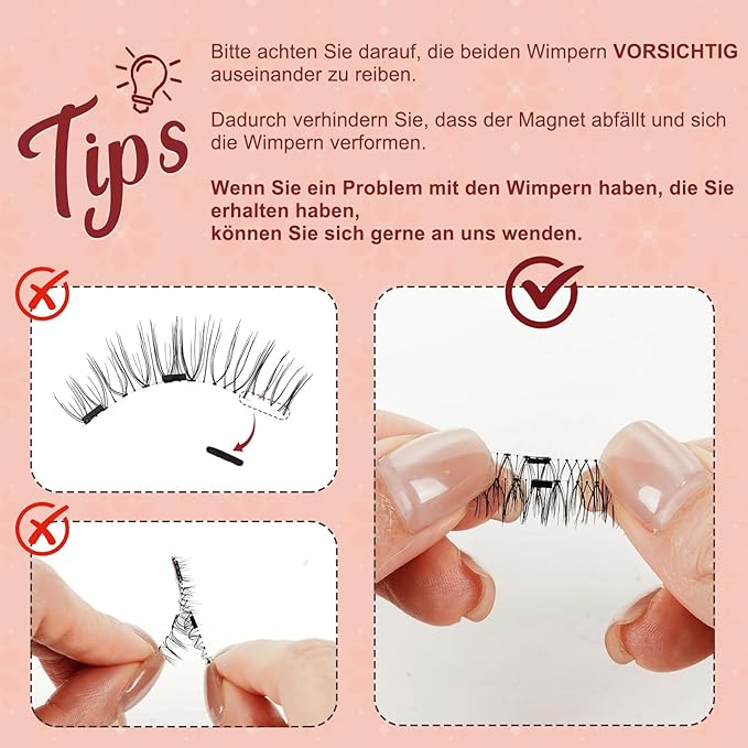 Higu clace Magnetic Eyelashes with Applicator Soft Magnetic Lashes Natural Look Wispy Magnet Lashes Easy to Wear and Remove Ã¯Â¼ÂDJCX-H08Ã¯Â¼Â