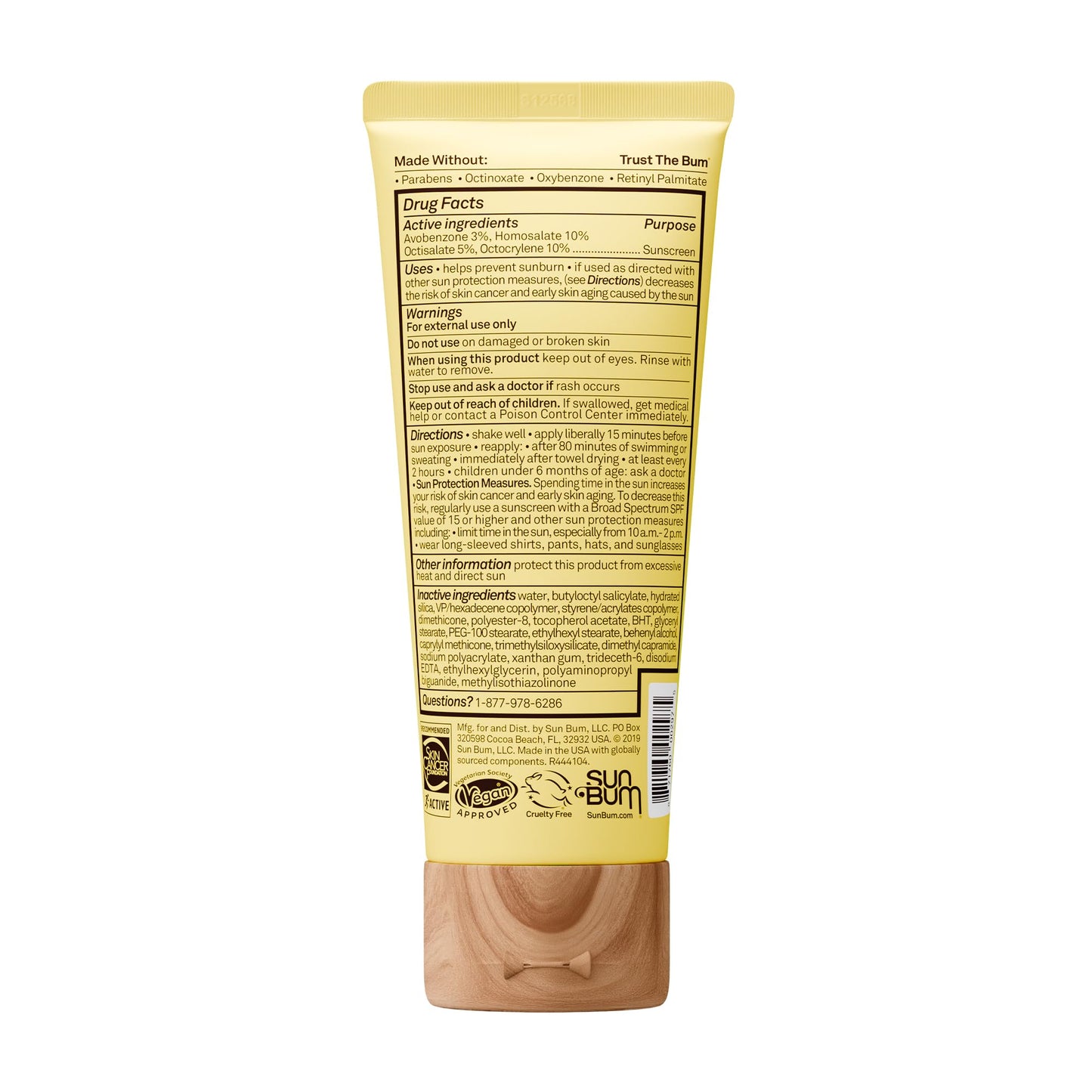 Sun Bum Original SPF 50 Sunscreen Face Lotion - Broad Spectrum Moisturizing Facial Sunscreen with Vitamin E -Fragrance Free - Travel Size - 3 oz