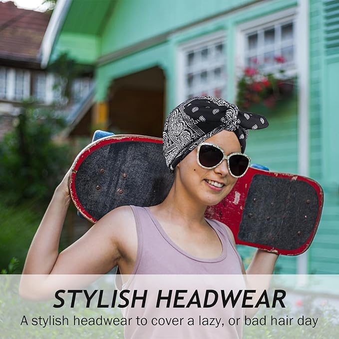 Ababalaya Satin Lined Beanies for Women Chemo Headwear Silky Lined Cotton Sleeping Cap