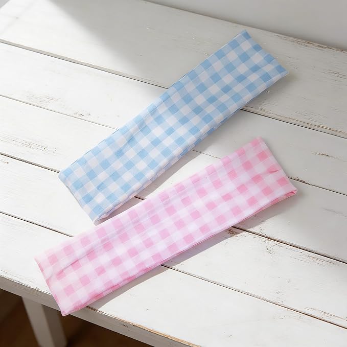TERSE Plaid Headbands for Women Trendy Hair Accessories: Cute Head Bands for Women's Hair Fashion Hairbands 6PCS