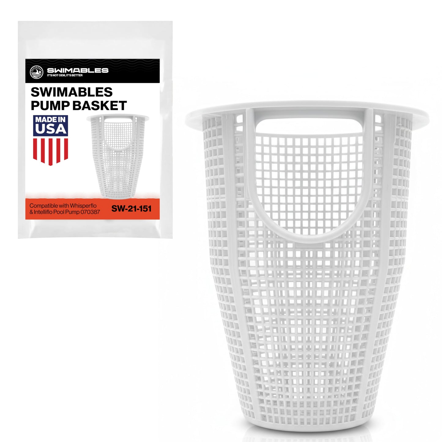 Swimables Pump Basket Compatible with Whisperflo & Intelliflo Pool Pump 070387-3X Durable Pro Grade Basket for Pentair Whisperflo Pump Pool Filter Basket - Small & Large Debris Pump Basket