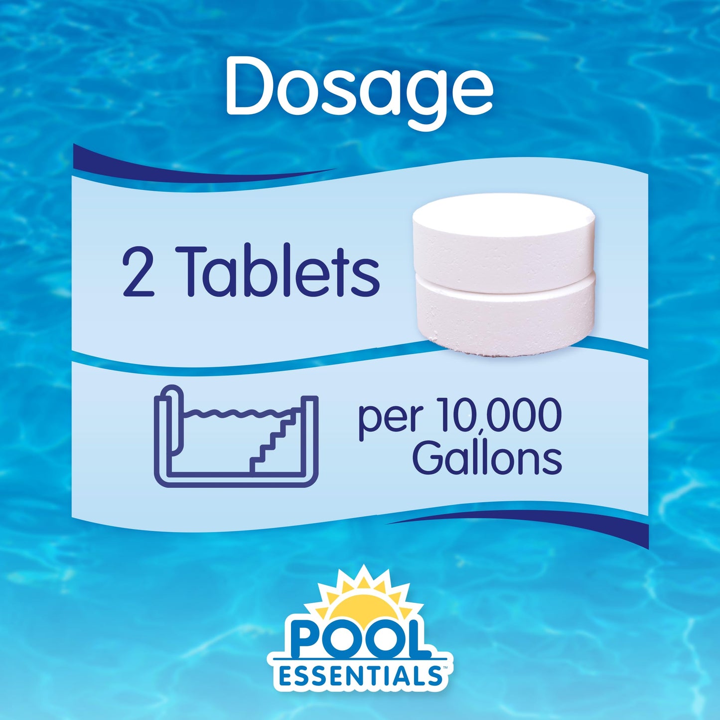 Pool Essentials® 3" Swimming Pool Chlorinating Tablets, Kills Bacteria & Controls Algae, 5LB