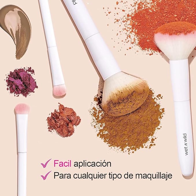 wet n wild Eyeshadow Brush, Precision Blending Application, Soft Synthetic Fibers, Ergonomic Handle for Comfortable Control (Pack of 2)