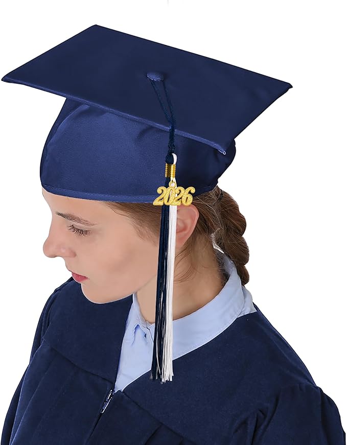 GraduationMall Matte Graduation Cap with 2026 Tassel for High School & Bachelor