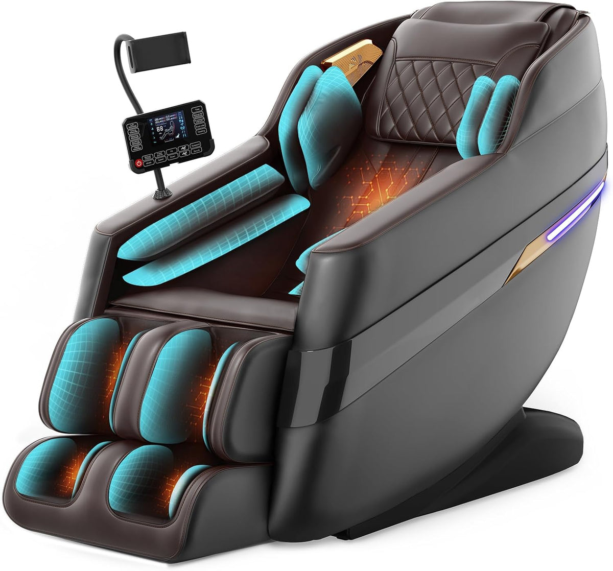 FURNIMAT 2026 Massage Chair Full Body, 3D SL-Track Zero Gravity Shiatsu Massage Chair Recliner with AI Control, Body Scan, Airbags, Heating, Foot Roller, Auto Modes, Bluetooth Speaker