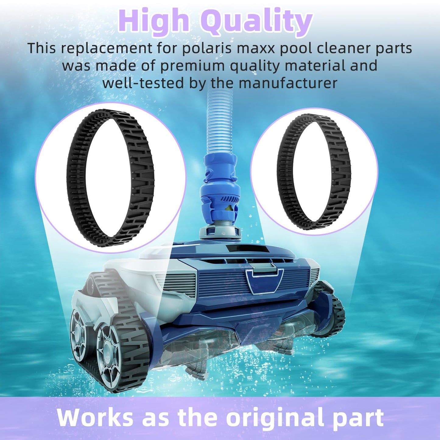 Apopip 2 Pcs Track V2 Compatible with Polaris MAXX Suction Side Pool Cleaner R0916500