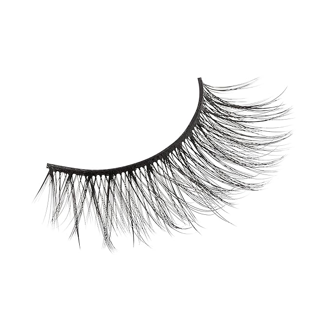KISS Magnetic False Eyelashes and Eyeliner, ‘Entice’, 12mm, Easy to Apply, Reusable, No Glue, Flexiband Technology, Precision Felt Tip, Fortified Formula, 1 Pair Strip Lashes