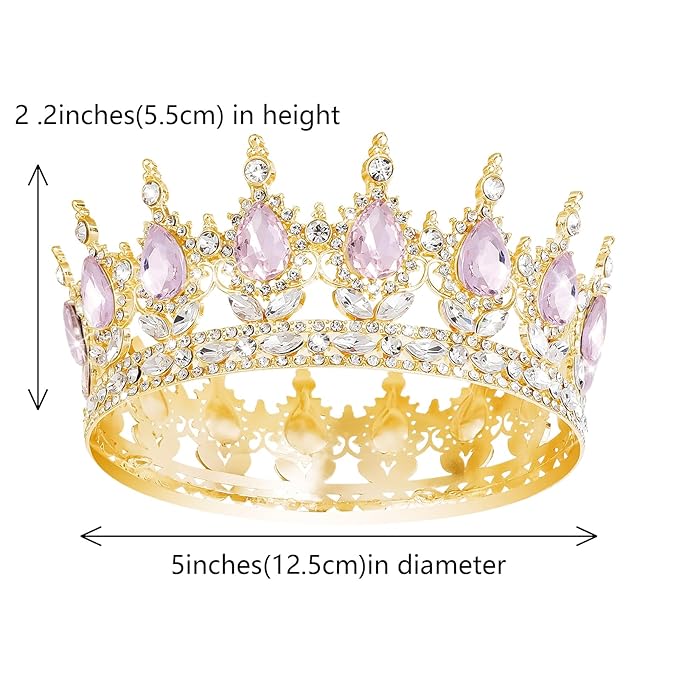 YOUlDIANZI Queen Crown Rhinestone Wedding Crowns and Tiaras for Women Costume Party Hair Accessories Princess BirthdayCrown Crystal BridalCrown