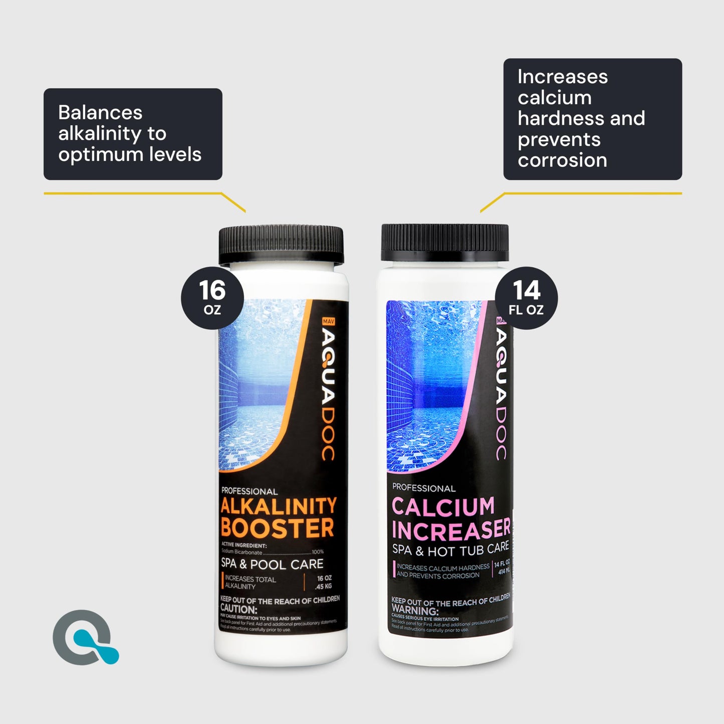 Hot Tub Chemicals Starter Kit - Chlorine Spa Starter Kit Chemicals for Hot Tub - Convenient Hot Tub Starter Kit & ph Control Kit - Effective Chlorine pH Balancer & Inflatable Hot Tub Chemical Kit
