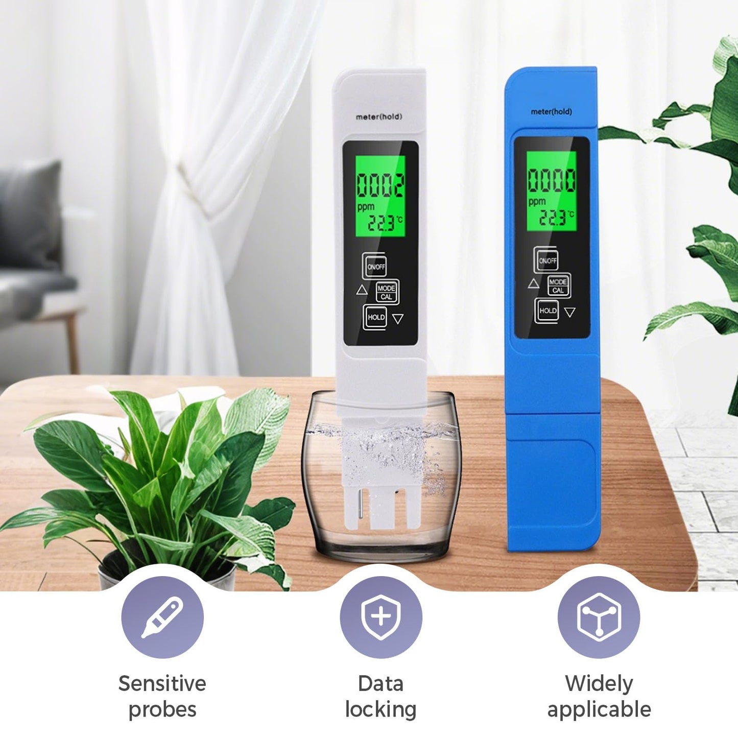 4 in 1 TDS Meter Digital Water Tester for Drinking Water, All New 2025 Portable Water Quality Tester with EC Temp Color Display, PPM Meter Water Tester for Aquarium Hydroponics Tap Water (White)