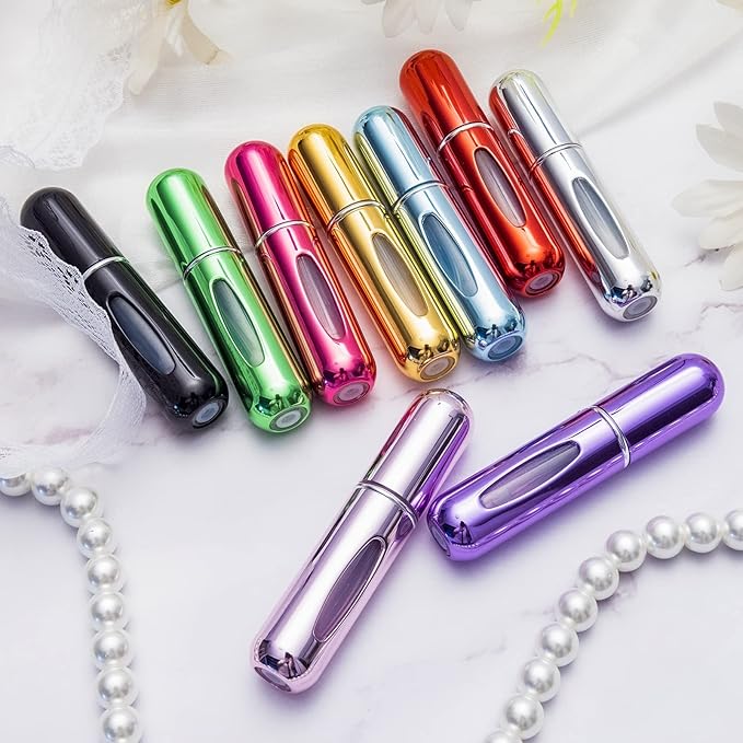 Yamadura Portable Mini Refillable Perfume Atomizer Bottle Spray, Atomizer Perfume Bottle, Scent Pump Case, Perfume Atomizer Travel (5ml, 4 Pack)