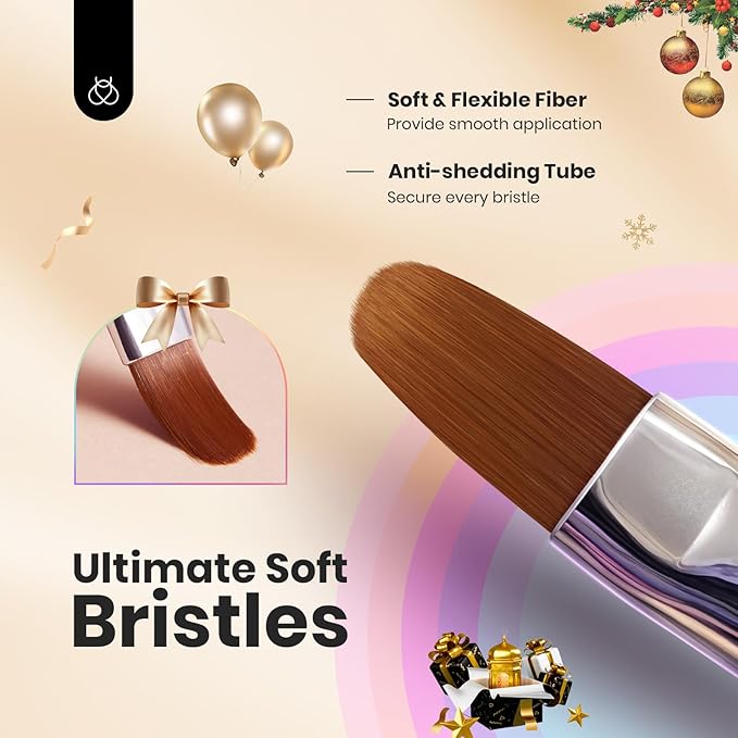 Beetles Gel Polish Nail Art Brushes, 6 Pcs Fingernail Art Design Pens, Wood Alloy Handle, Dotting Pen Clean Up Liner French Nail Brush Set, DIY Manicure Tools Gift for Women