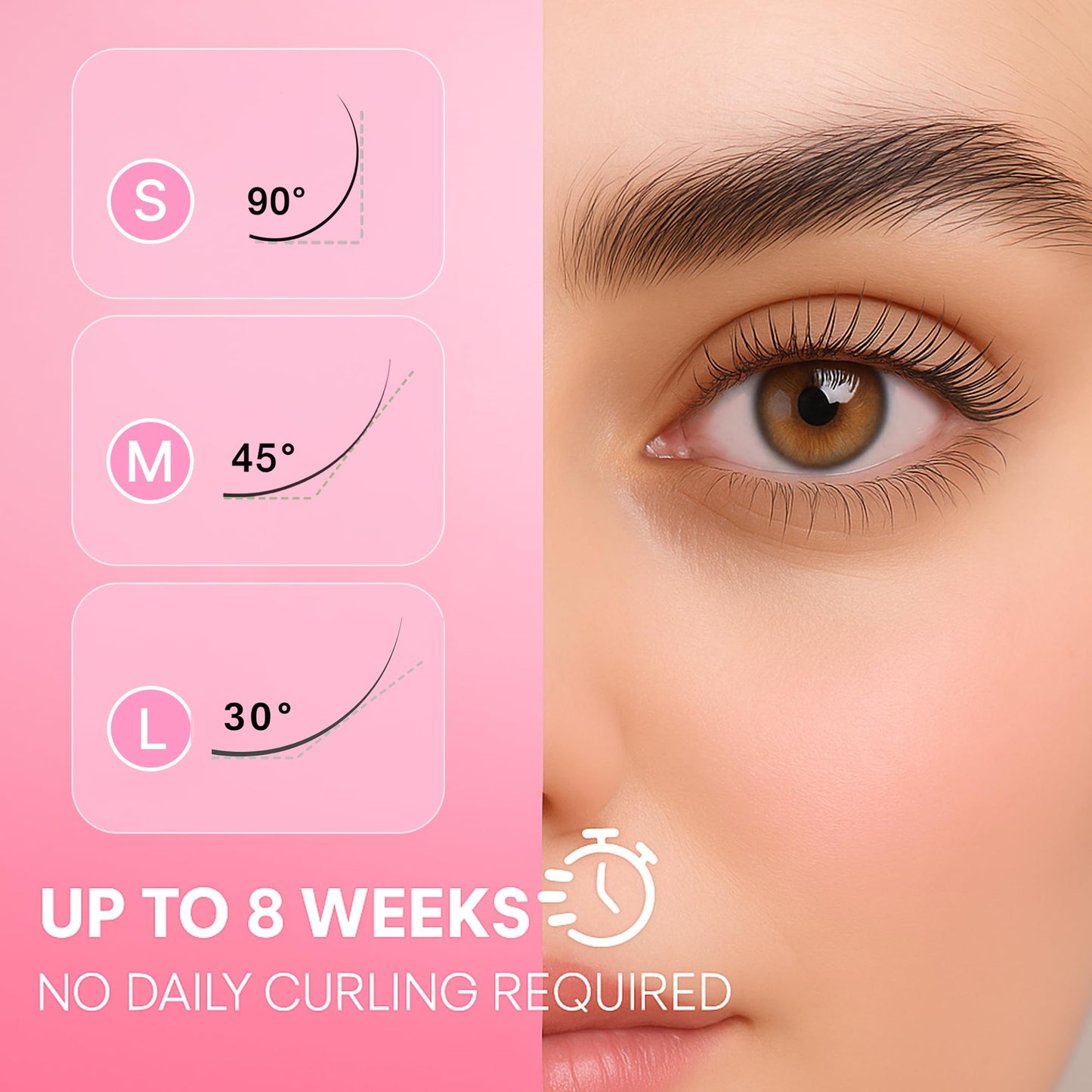 Korean Lash Lift Kit - 5 Sets At Home Eyelash Perm Kit with Upgraded Glue, Eyelash Lift, DIY Lash Perm Easy for Beginner & Professional, Semi Permanent Perming Wave Suitable For Salon & Home