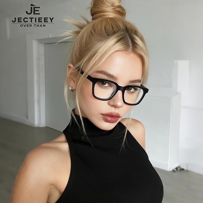 Blue Light Blocking Glasses for Women Men,Oversize Fashion Squre Anti Eyestrain Glasses for Gaming/Reading/TV