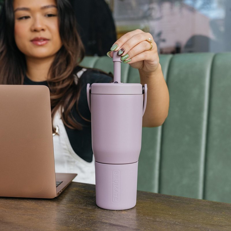 BrüMate Magnetic Straw Caps | Silicone Straw Topper 2-pack | Dust & Dirt Resistant | Compatible with All Era and Resa Tumblers (Blue Agave)