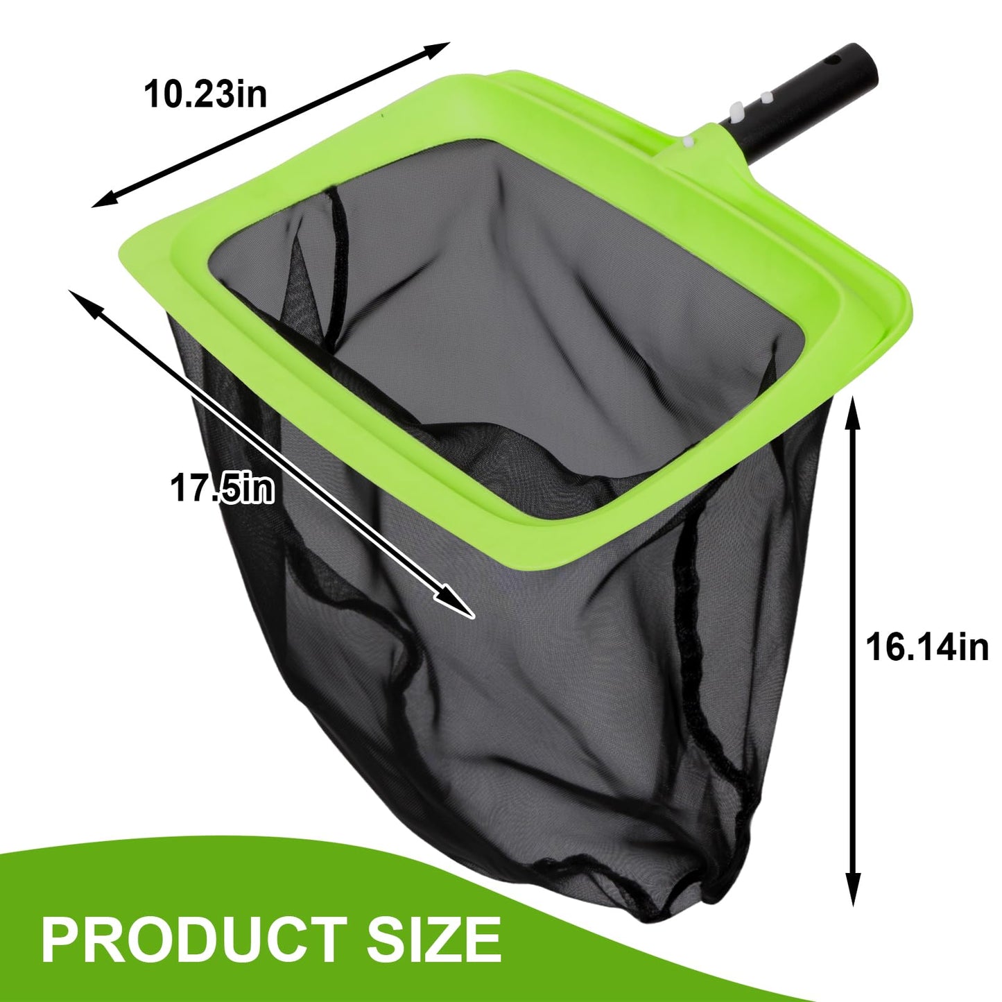 Sepetrel Swimming Pool Leaf Skimmer Net,Fine Nylon Mesh & Reinforced Frame Deep Rake Net,Cleaning Supplies and Accessories, (Pole Not Included)