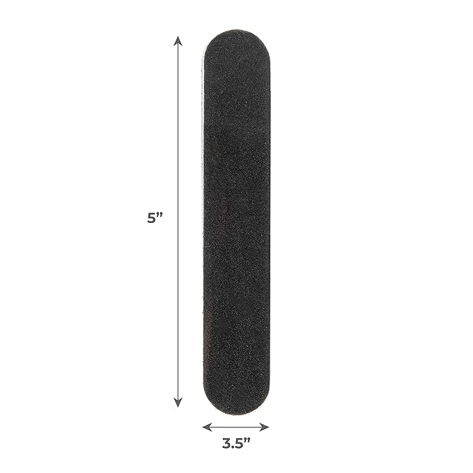 ForPro Professional Collection Mini Foam Board, Black, 100/180 Grit, Double-Sided Manicure Nail File, Individually-Wrapped, 3.5” L x .5” W, 50-Count