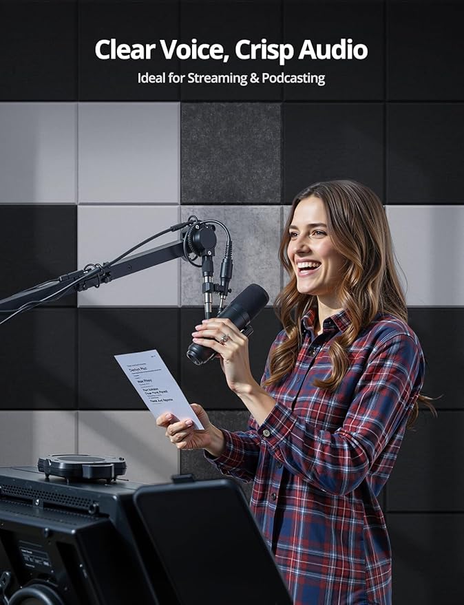 Square Acoustic Wall Panels, Sound Absorbing Panels for Walls, Ceiling, Doors, 12 Pack 12"x12"x0.4" Self Adhesive Decorative White Acoustic Tiles for Recording Studio, Office, Room, Home
