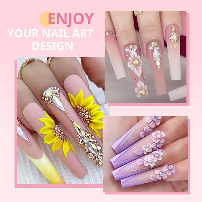 AIRSEE 3PCS Acrylic Nail Brush Set, Size 8/10/14 for Beginner & Professional Use for Acrylic Powder, Nail Art Extension & 3D Carving, 3A+ Nylon, DIY Salon Home, White