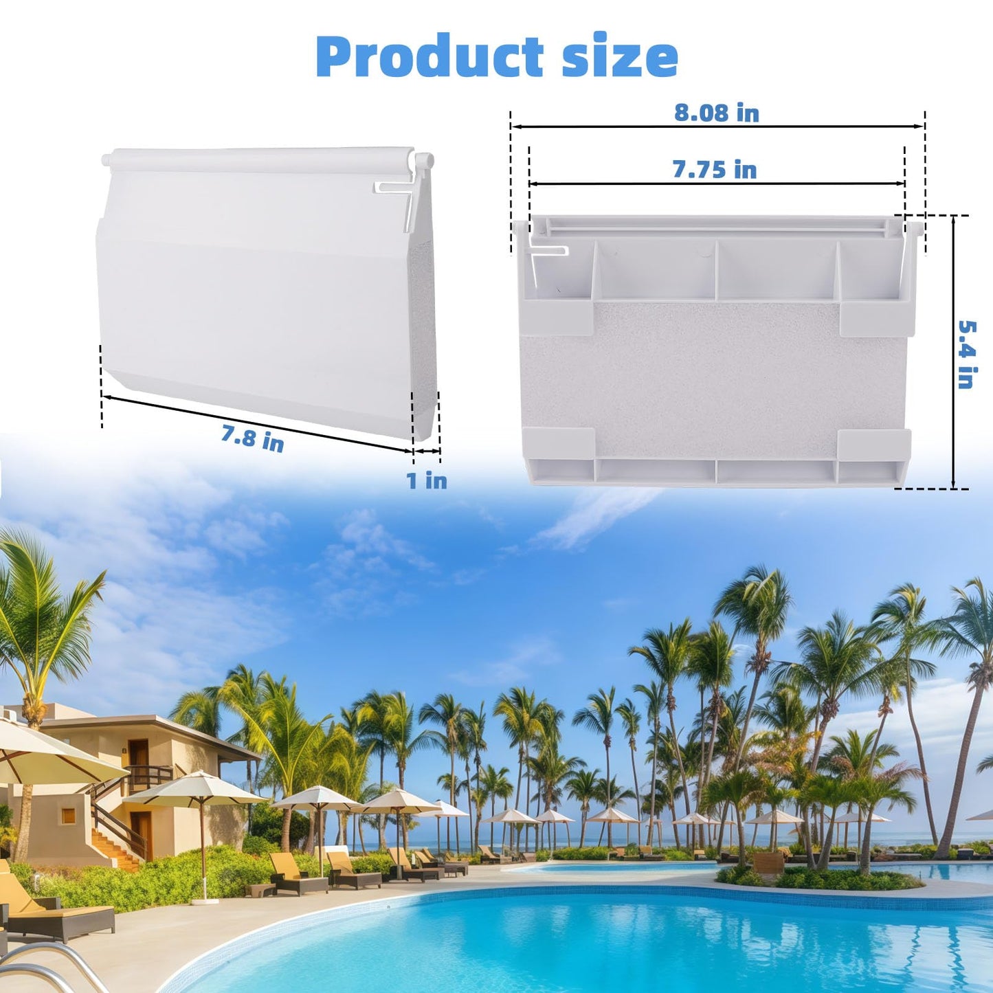 LRWZOV SPX1082K Pool Skimmer Weir Door Replacement for Hayward SP1082 SP1083 SP1084 SP1085 SP1086 Skimmers 2 Pack