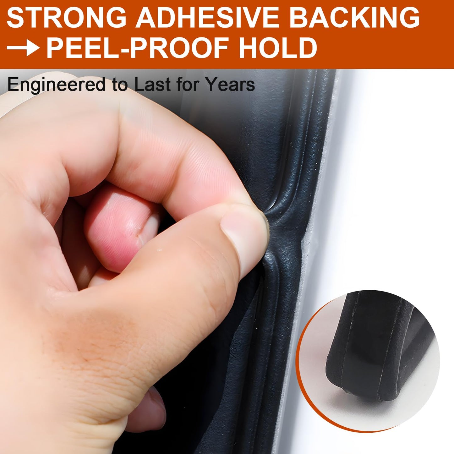 alophoty 70.5 Ft Car Door Seal Strip Universal Self Adhesive Automotive Weather Stripping, Double Layer 5-Hole Car Door Soundproofing Strip, Rubber Seal Strip for Cars Trucks SUVs RVs