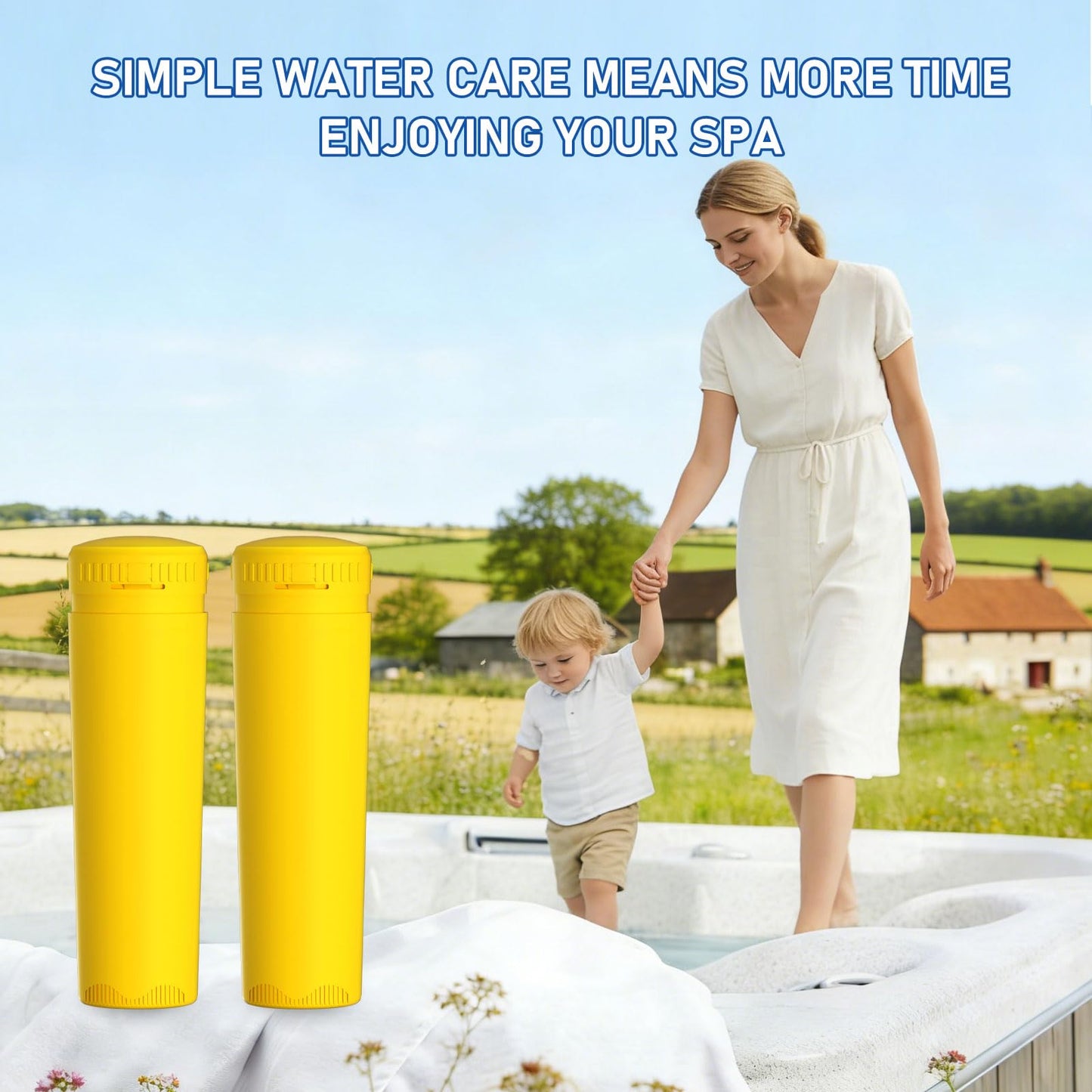 Replacement Bromine Cartridges Compatible with Hot Tub Frog Serene Floating System for up to 600 Gallons 4 Pack