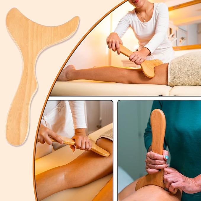 Wood Therapy Massage Tools 3 in 1,Wooden Lymphatic Drainage Massager Maderoterapia Kit Professional Body Cellulite Massager for Body Sculpting,Contouring,Relief Muscle,Anti-Cellulite