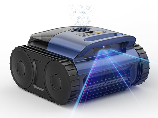 (2026 Upgrade) Pool Vacuum for Inground Pool & Above Ground Pool, Cordless Pool Cleaner with Smart Navigation, Self-Parking, LED Indicator, Wall&Waterline Cleaning Pool Robot up to 2150 Sq.ft