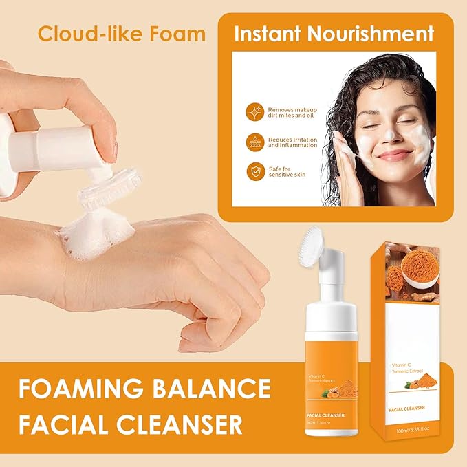 Turmeric Wash and Care Kit – Turmeric Face Wash with Brush, Exfoliating Facial Pads, Turmeric Oil and Cleansing Soap Bars– Jabon de Curcuma, Natural Skincare for Face & Body (4PC Set, Count, 4)
